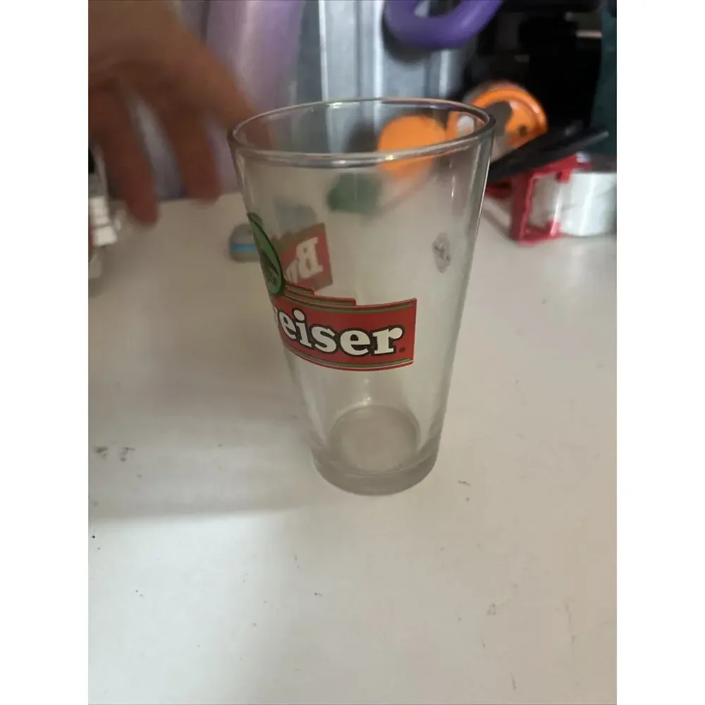 Vintage Budweiser Beer Bar Pint Glasses With Anheuser Busch Eagle Logo